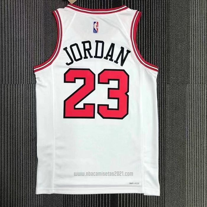 Camiseta Chicago Bulls Michael Jordan #23 Association 2021 Blanco